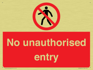 PA7608: No unauthorised entry