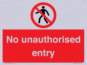 PA7608: No unauthorised entry
