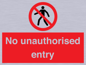 PA7608: No unauthorised entry