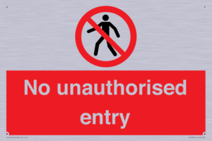 PA7608: No unauthorised entry