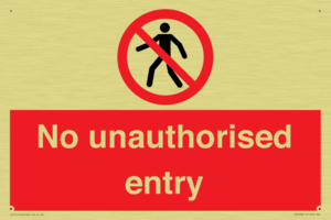 PA7608: No unauthorised entry