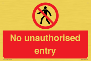 PA7608: No unauthorised entry