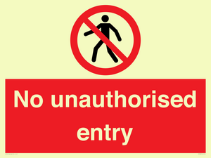 PA7608: No unauthorised entry