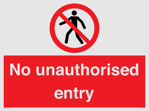 PA7608: No unauthorised entry