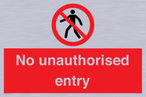 PA7608: No unauthorised entry
