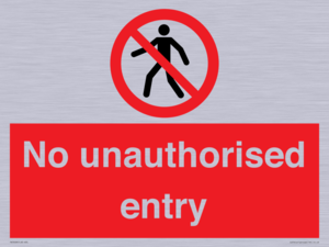 PA7608: No unauthorised entry