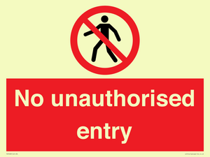 PA7608: No unauthorised entry