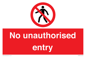 PA7608: No unauthorised entry