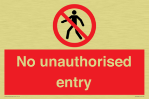 PA7608: No unauthorised entry