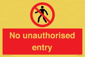 PA7608: No unauthorised entry