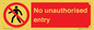PA7608: No unauthorised entry