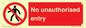 PA7608: No unauthorised entry