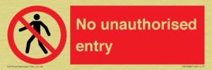 PA7608: No unauthorised entry