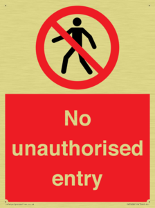 PA7608: No unauthorised entry