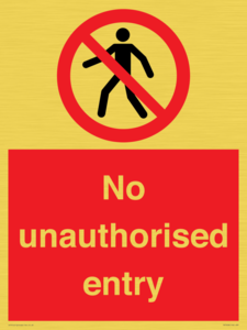 PA7608: No unauthorised entry