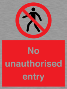 PA7608: No unauthorised entry