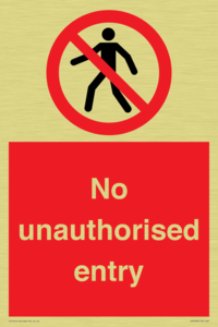 PA7608: No unauthorised entry