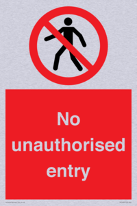 PA7608: No unauthorised entry
