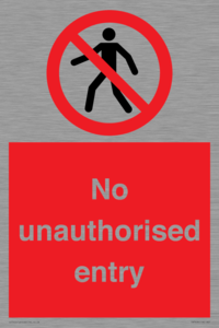 PA7608: No unauthorised entry