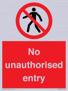 PA7608: No unauthorised entry