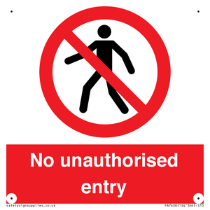 PA7608: No unauthorised entry