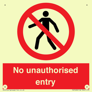 PA7608: No unauthorised entry