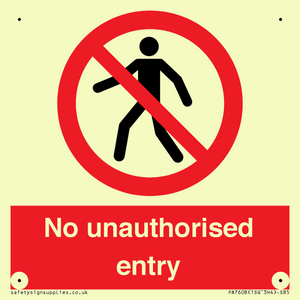 PA7608: No unauthorised entry