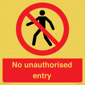 PA7608: No unauthorised entry