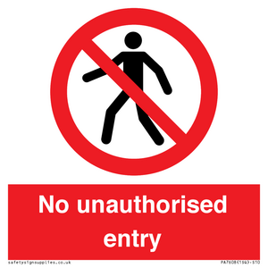 PA7608: No unauthorised entry