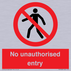 PA7608: No unauthorised entry