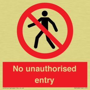 PA7608: No unauthorised entry