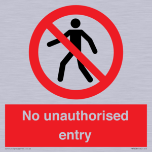 PA7608: No unauthorised entry