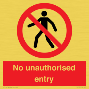 PA7608: No unauthorised entry