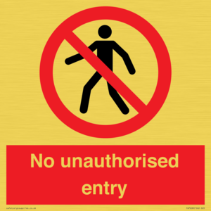 PA7608: No unauthorised entry