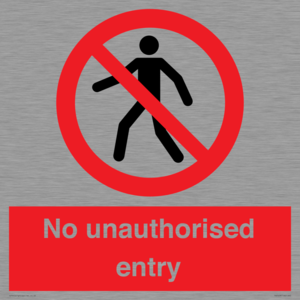 PA7608: No unauthorised entry