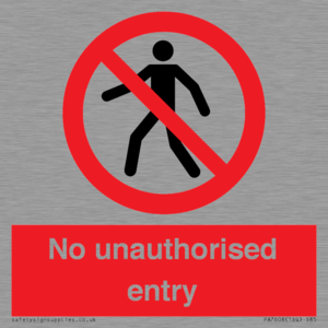 PA7608: No unauthorised entry