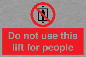 PA7643: Do not use this lift for people
