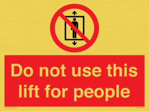 PA7643: Do not use this lift for people