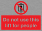 PA7643: Do not use this lift for people
