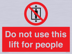 PA7643: Do not use this lift for people