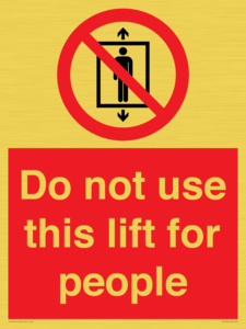 PA7643: Do not use this lift for people