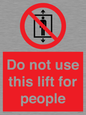 PA7643: Do not use this lift for people