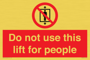PA7643: Do not use this lift for people