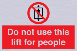 PA7643: Do not use this lift for people