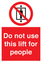 PA7643: Do not use this lift for people