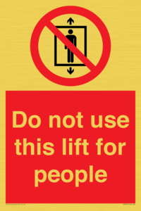 PA7643: Do not use this lift for people