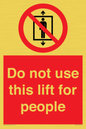 PA7643: Do not use this lift for people