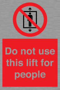 PA7643: Do not use this lift for people