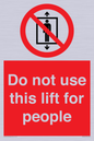 PA7643: Do not use this lift for people
