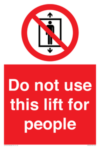 PA7643: Do not use this lift for people